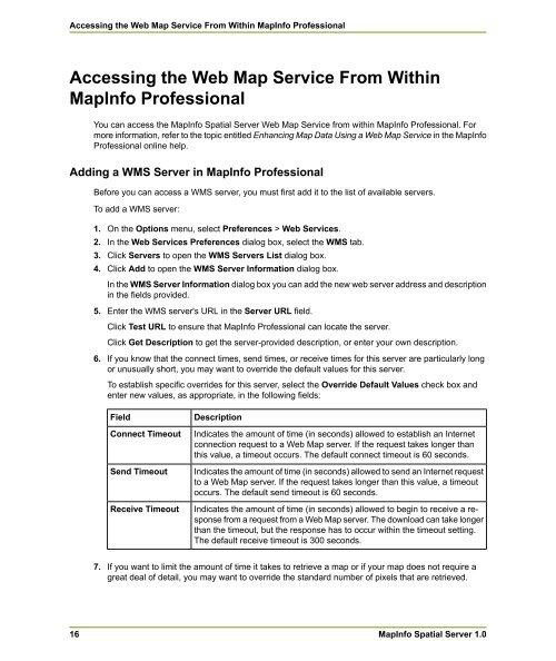 MapInfo Spatial Server Web Map Service - Product Documentation ...