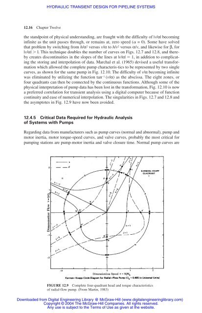 chapter 12 hydraulic transient design for pipeline systems