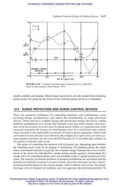 chapter 12 hydraulic transient design for pipeline systems