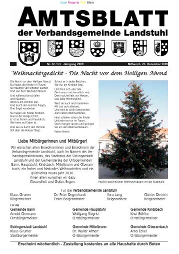 Weihnachtsgedicht - Die Nacht vor dem Heiligen Abend