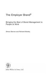 BRAND NAME PRODUCTS The employer brand bringing the