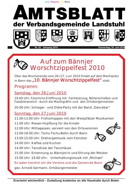 Auf zum Bännjer Worschtzippelfest 2010 - Verbandsgemeinde ...