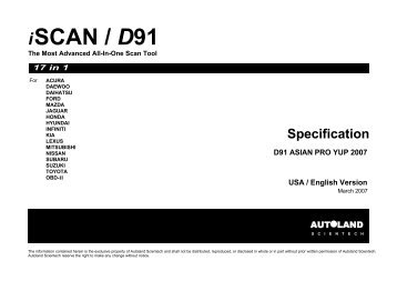 iSCAN / D91 Specification - CISE