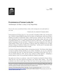 E-commerce at Yunnan Lucky Air - MIT Sloan School of Management