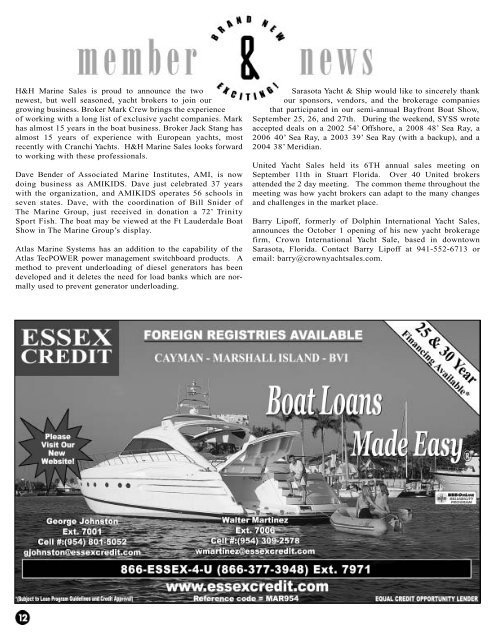 October 2009 - Florida Yacht Brokers Association, Inc.