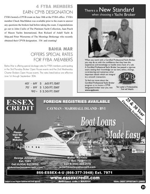 August 2009 - Florida Yacht Brokers Association, Inc.