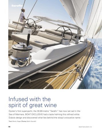 Infused with the spirit of great wine - Oyster Yachts