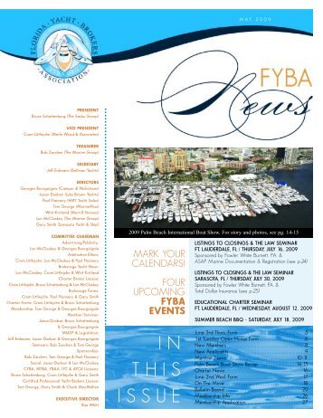 May 2009 - Florida Yacht Brokers Association, Inc.