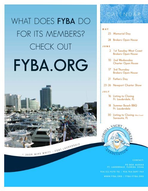 May 2009 - Florida Yacht Brokers Association, Inc.