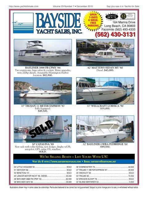 view pdf catalog - Yachts For Sale