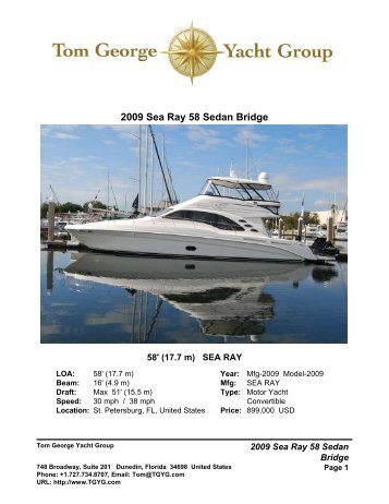 2009 Sea Ray 58 Sedan Bridge - Yachtcouncil.org