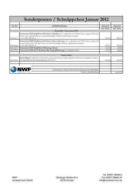 NWF-Katalog 2012 - nordwest-funk