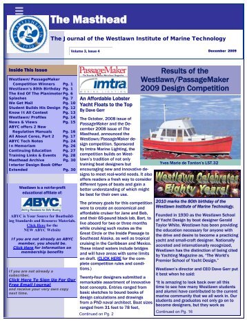 The Masthead - Westlawn Institute of Marine Technology