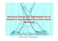 Structural Design and Optimization for an America's Cup boat and ...