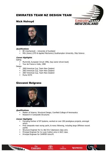 EMIRATES TEAM NZ DESIGN TEAM - Sail World