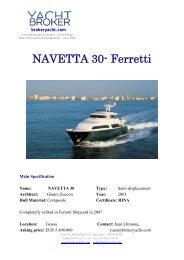 NAVETTA 30- Ferretti - Broker Yacht