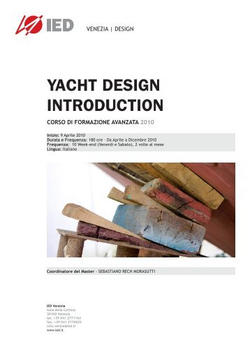 YACHT DESIGN INTRODUCTION - Istituto Europeo di Design