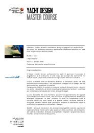 YACHT DESIGN MASTER COURSE - Istituto Europeo di Design