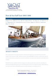 Stow & Son Gaff Yawl 1904/1996 - Broker Yacht