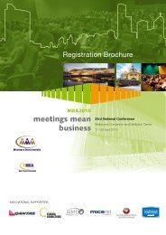 Registration Brochure - Meetings & Events Australia