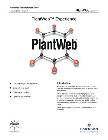 PlantWeb Experience - Emerson Process Management