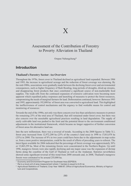 Contribution of Forestry to Poverty Alleviation - APFNet