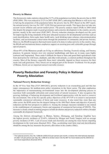 Contribution of Forestry to Poverty Alleviation - APFNet