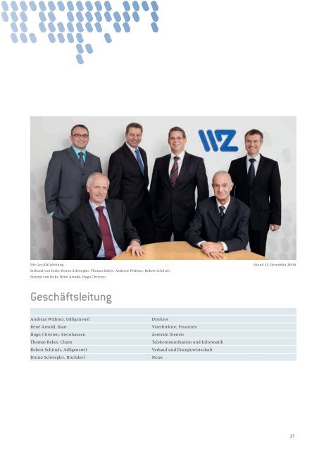 Geschäftsbericht 2010 - Wasserwerke Zug AG
