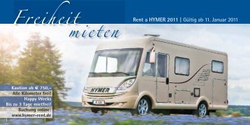 Rent a HYMER 2011 | Gültig ab 11. Januar 2011