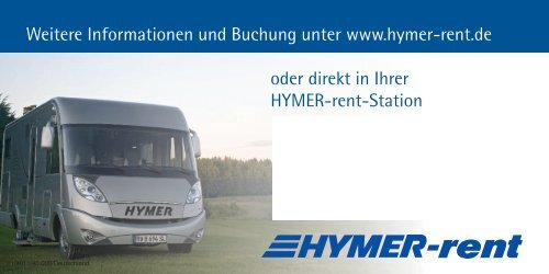 Rent a HYMER 2011 | Gültig ab 11. Januar 2011