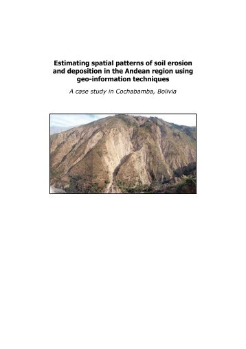 Estimating spatial patterns of soil erosion and deposition in the ... - ITC