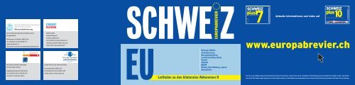 Europabrevier III, Schweiz - EU: Leitfaden zu den ... - ETH Zürich