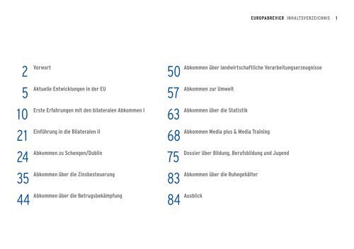Europabrevier III, Schweiz - EU: Leitfaden zu den ... - ETH Zürich