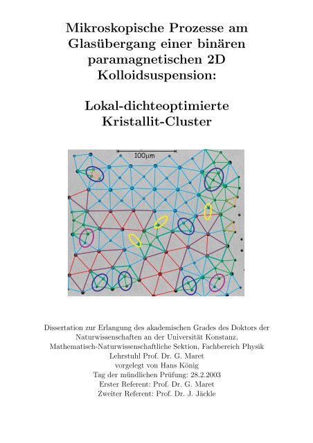 mikroskopische prozesse am glasubergang einer binaren