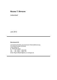 Lebenslauf Juni 2012 - Lehrstuhl für Statistik und empirische ...