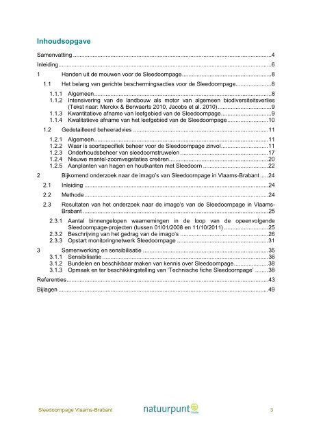 Eindverslag sleedoornpage - Natuurpunt