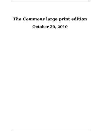 The Commons large print edition