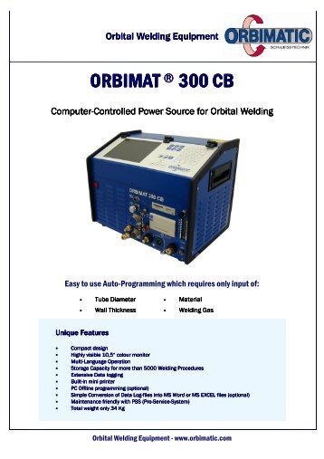 ORBIMAT 300CB engl.pub