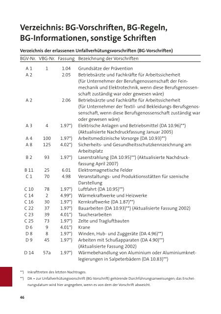 Informationsmaterial 2008-2009 - Die BG ETEM