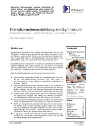 Fremdsprachenausbildung am Gymnasium - KE Research