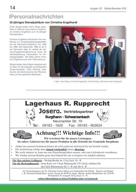 Mitteilungsblatt 132 - Oktober/November 2010 - Gemeinde Burgthann