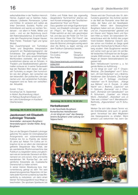 Mitteilungsblatt 132 - Oktober/November 2010 - Gemeinde Burgthann