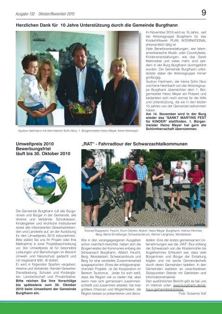 Mitteilungsblatt 132 - Oktober/November 2010 - Gemeinde Burgthann