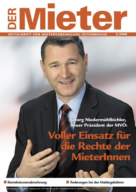 01_COVER ok kk.m indd .indd - Mietervereinigung Österreichs