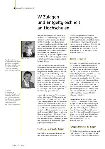 W-Zulagen und Entgeltgleichheit an Hochschulen