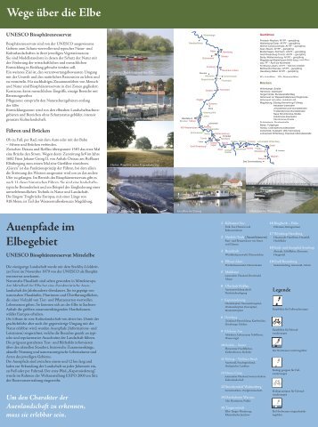 Wege über die Elbe Auenpfade im Elbegebiet - Biosphärenreservat ...