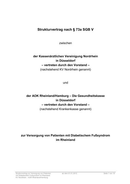 Der Vertrag im Wortlaut mit Anlagen (PDF, 580 - Kassenärztliche ...