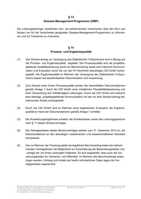 Der Vertrag im Wortlaut mit Anlagen (PDF, 580 - Kassenärztliche ...