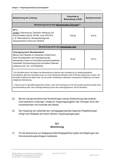 Der Vertrag im Wortlaut mit Anlagen (PDF, 580 - Kassenärztliche ...