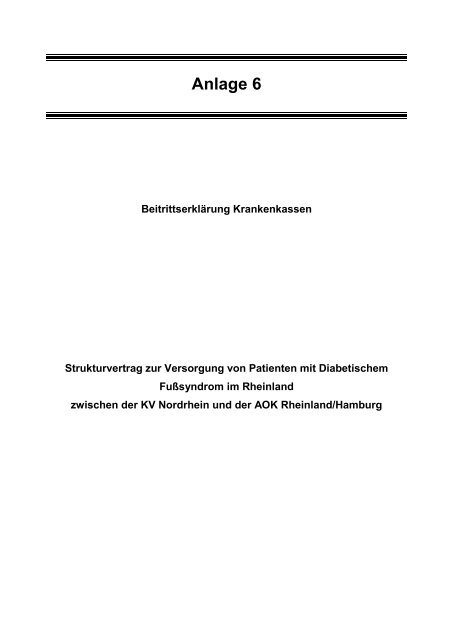 Der Vertrag im Wortlaut mit Anlagen (PDF, 580 - Kassenärztliche ...